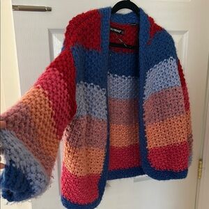 Blank NYC Multicolor Chunky Knit Cardigan